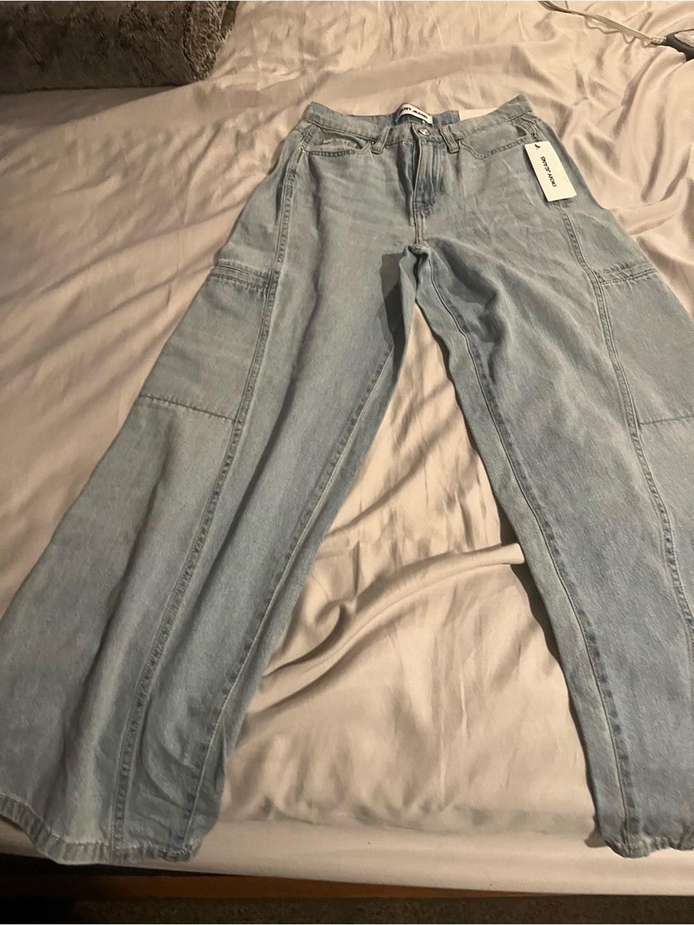 DKNY Light Blue Wide Leg Jeans